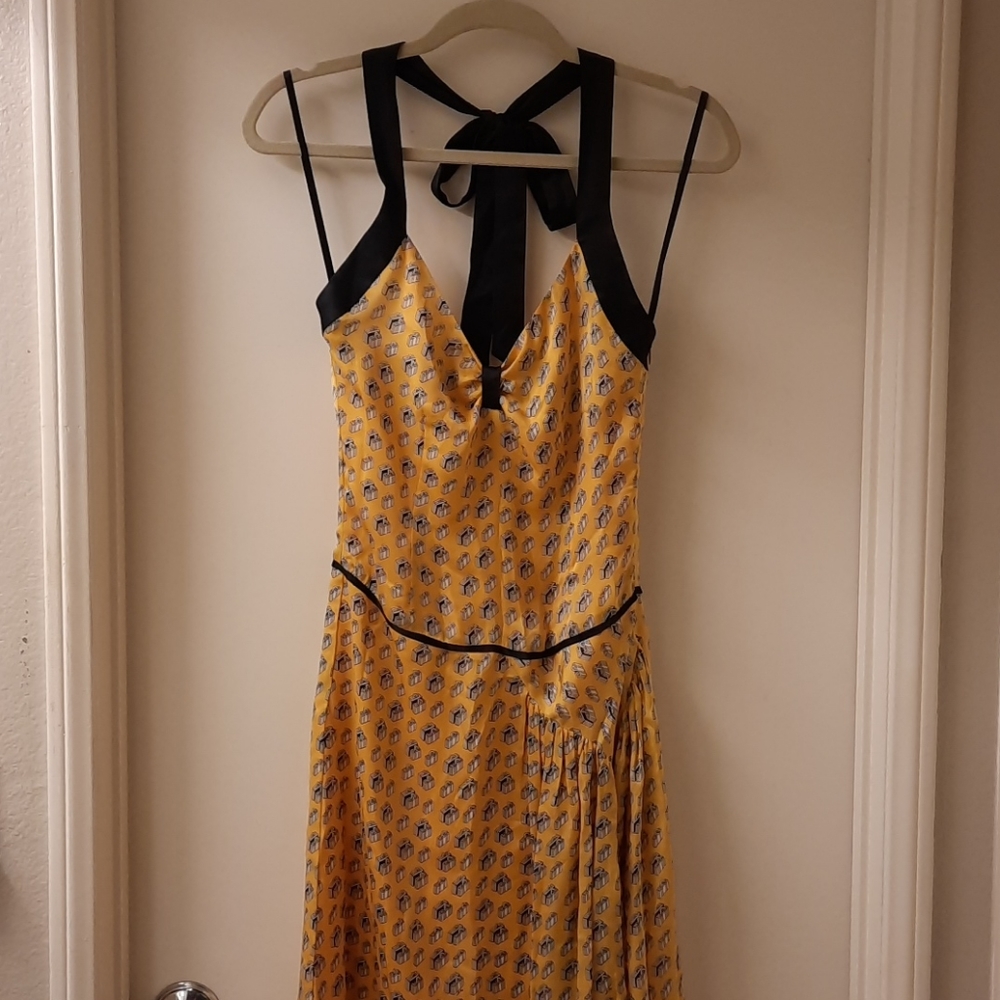 Milly of New York Vintage Luggage Halter Dress - Picture 3 of 15